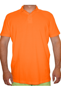 Рубашка-поло мужская оранжевая