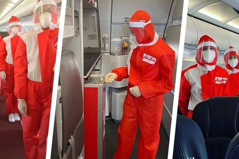 Защитная форма стюардесс и стюардов компании AirAsia