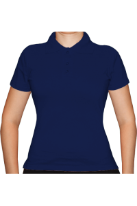 Рубашка-поло женская темно-синяя