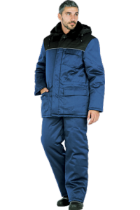 Куртка мужская «Метель» утеплённая (тёмно–синий с чёрным)