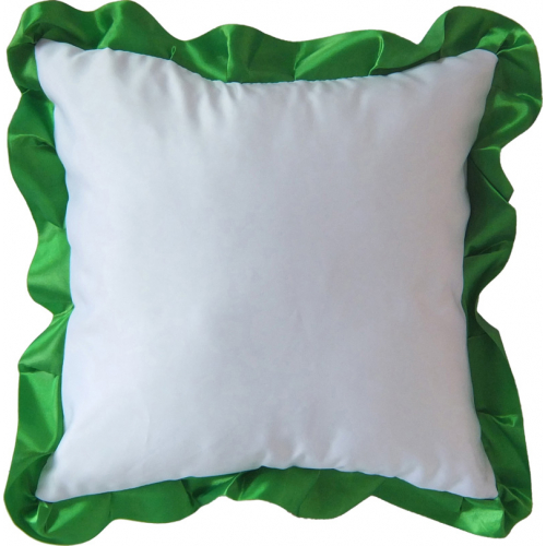 Подушка с зеленой каймой