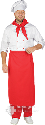 Костюм «Шеф-повар» (белый с красной отделкой)