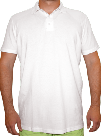 Рубашка-поло мужская белая