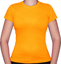 Футболка женская оранжевая с коротким рукавом