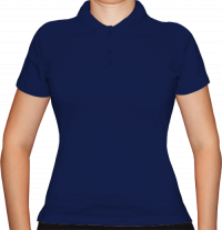 Рубашка-поло женская темно-синяя