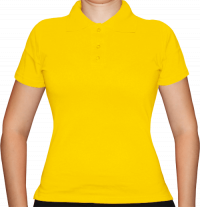 Рубашка-поло женская желтая