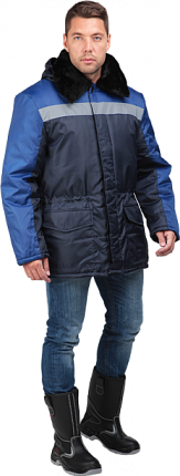 Куртка мужская «Регион» утеплённая (темно-синий с васильковым)