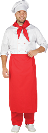 Костюм «Шеф-повар» (белый с красной отделкой)