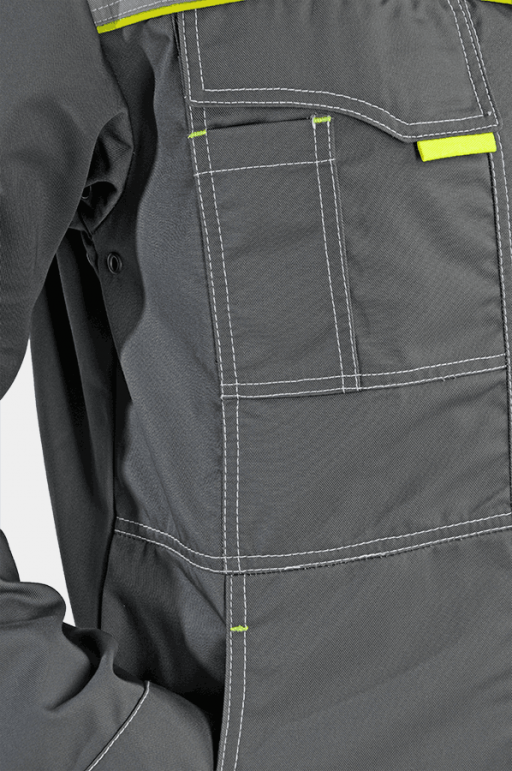 «Турбо» - куртка мужская удлиненная серая - карман и вентиляционные отверствия