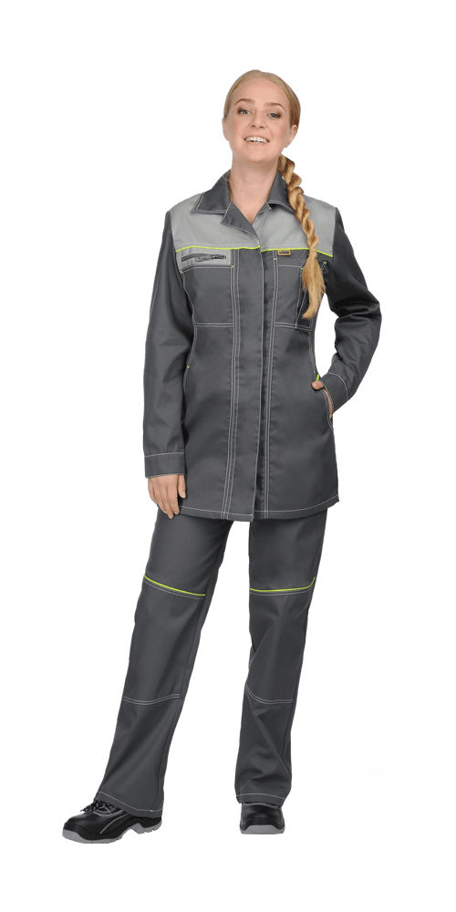 «Турбо» – куртка женская рабочая летняя серого цвета