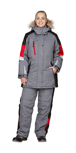 «Хай-тек» – куртка рабочая женская утепленная серого цвета
