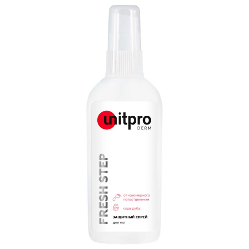 Unitpro Derm Fresh Step, Спрей-лосьон для защиты кожи ног, 100 мл